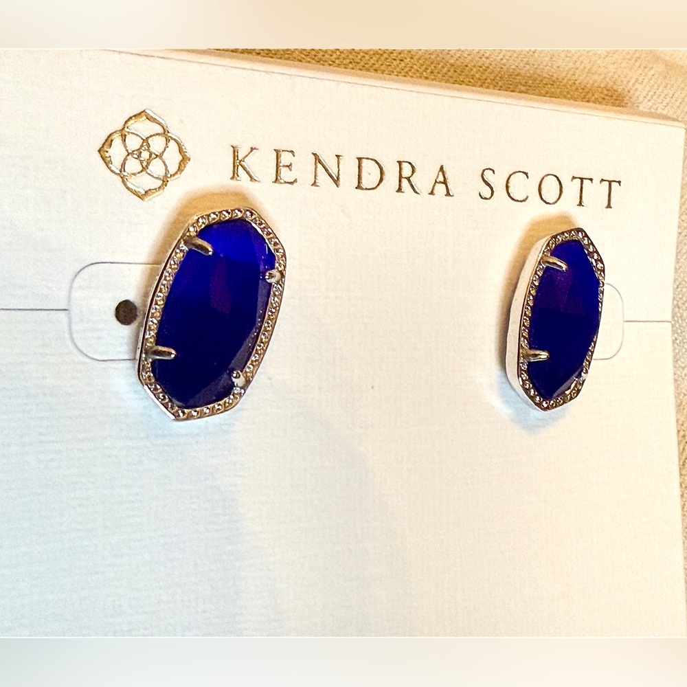Kendra Scott - NWT Ellie Cobalt Blue Earrings - Picture 4 of 6